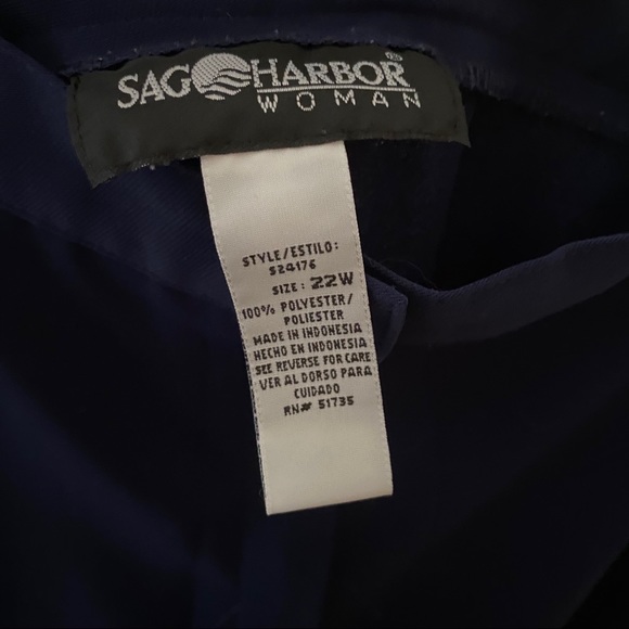 Sag Harbor Navy Stretch Straight Leg Pants - Picture 5 of 5
